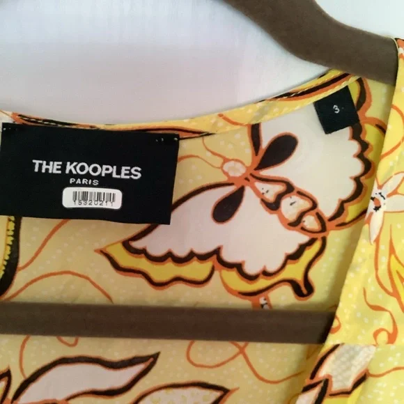 The‎ Kooples Yellow Tiered Wrap Sundress Sz MED - Picture 8 of 14